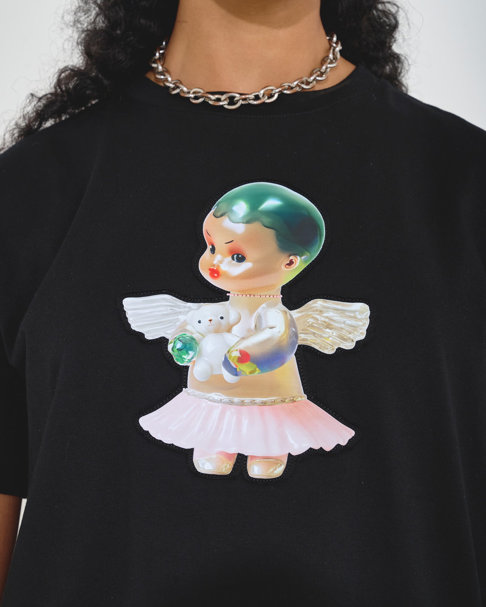 Porcelain Gaze Oversized Tee